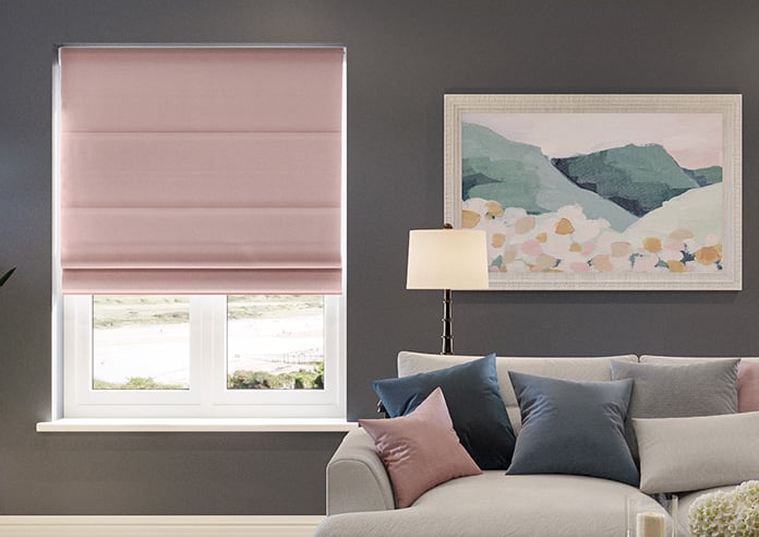 Lyra, Bubblegum - Motorised Roman Blind - Image 3